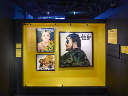 Kwame Akoto, Almighty God art works, vista de exhibición. Cortesía del Musée du Quai Branly