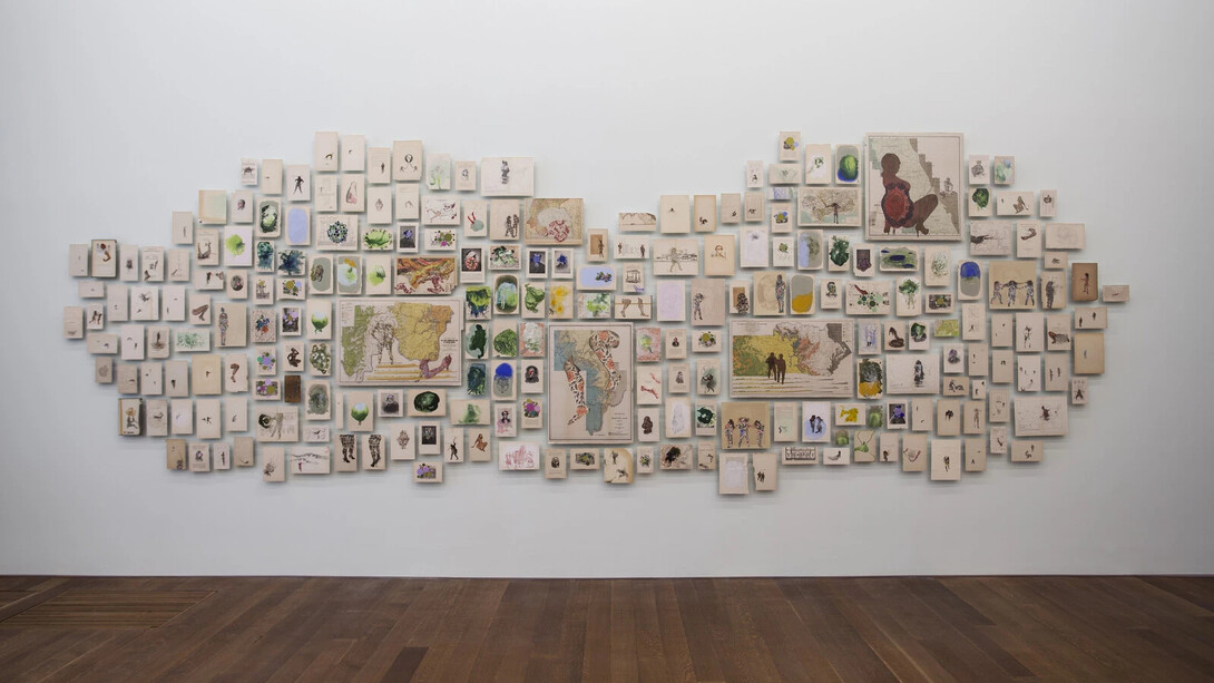 Firelei Báez, Man without a country (aka anthropophagist wading in the Artibonite River), 2014–15. Courtesy of MCA Chicago