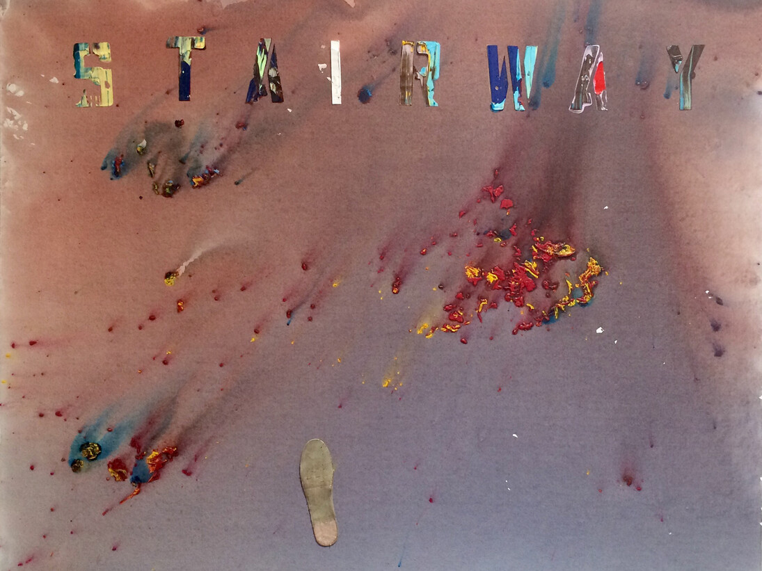 Brenna Youngblood, Stairway, 2014, Mixed media on canvas, 182,88 x 152,4 x 6,03 cm (72 x 60 x 2 3/8 in.), Courtesy of the artist and Galerie Nathalie Obadia, Paris/Bruxelles