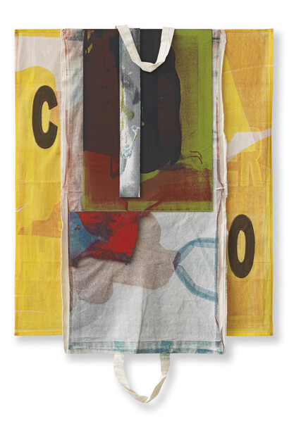 Arturo Herrera, Untitled (CO Yellow), 2014, Mixed media on canvas, 37.375 x 25 inches, 95 x 63.5 cm