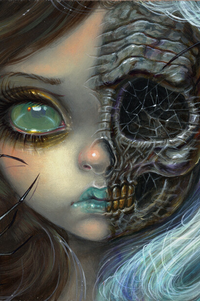 Jasmine Becket-Griffith, Deaths web (detail). Courtesy of Corey Helford Gallery