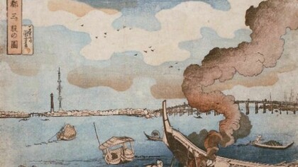 Utagawa Kuniyoshi, Caulking Boats at Mitsumata in the Eastern Captial, c.1832.