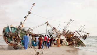 Dawit Petros - Act of Recovery (Part I), Nouakchott, Mauritania from The Stranger’s Notebook, 2016. Archival color pigment print, 20 x 26 inches. Image courtesy the artist and Tiwani Contemporary, London
