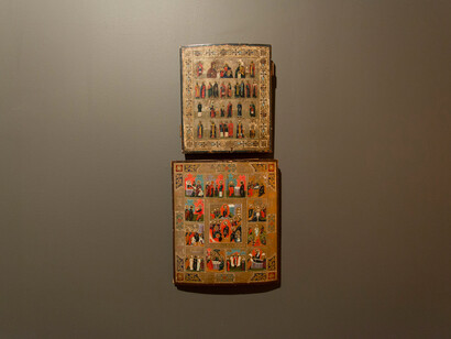 Icon paintings of the Deesis and Selected Saints, 19th century, The Anthony Quinn
Collection. Photo by E. Lee Smith.