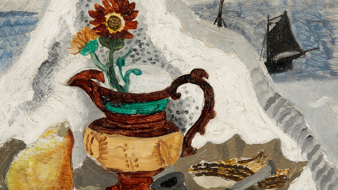 Christopher Wood (1901-1930) Still Life with Boats, St Ives, 1930 Oil on panel 222 x 540 cm, Swindon Museum & Art Gallery