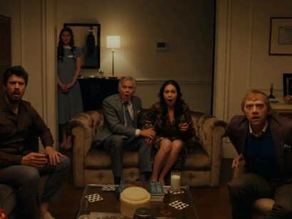 A scene with the cast of the Apple Tv+ series Servant