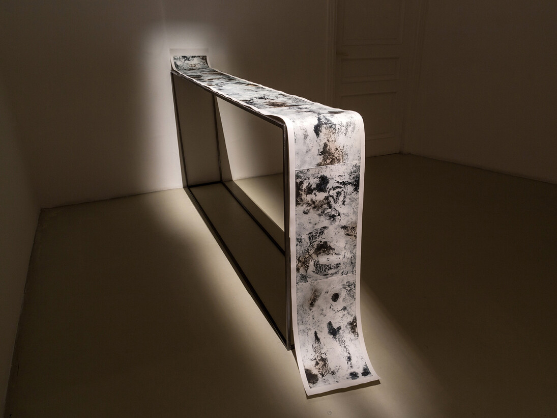 Francesca Grilli, Kepler 62h, 2015, intaglio printing on paper, 31 × 350 cm