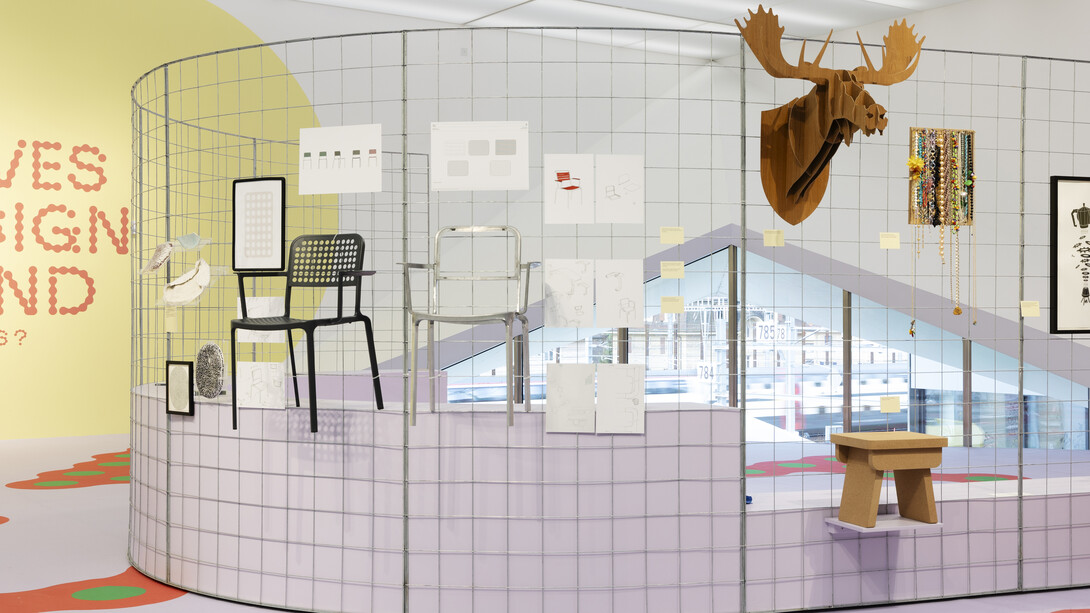 Various artists, Archives du design romand, exhibition view. Courtesy of Mudac