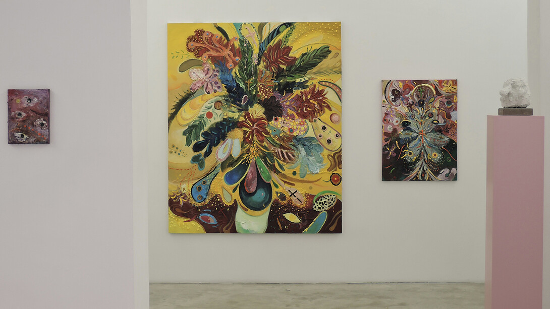 José Luis Valverde, En la cruz me coso yo, exhibition view. Courtesy of Galería Silvestre