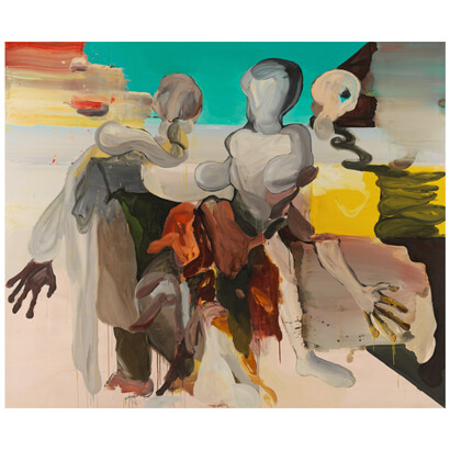 Zümrütoğlu, Maybe, 2023, oil on canvas, 250x300 cm. Courtesy of the artist and JD Malat Gallery