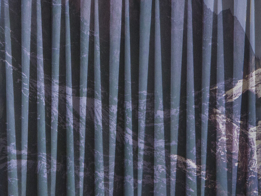 Letha Wilson, Yosemite Purple Angle Fold (3) (2014) concrete transfer, concrete, aluminum frame cm. 56.51x46.35x3.17 (in. 22 1⁄4x18 1⁄4x1 1⁄4)
