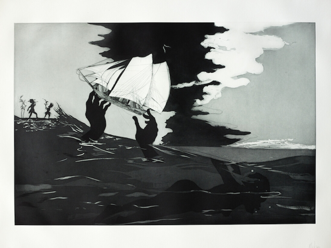 Kara Walker (b. 1969), no world fromAn Unpeopled Land in Uncharted Waters. Aquatint, 2010. © Kara Walker. Reproduced by permission of the artist