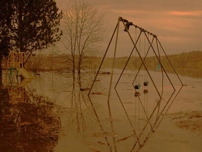 Flooded playground