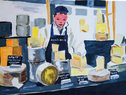 Marine Delaye, Neals Yard, Borough Market, Acrylic, 50 x 60 cm