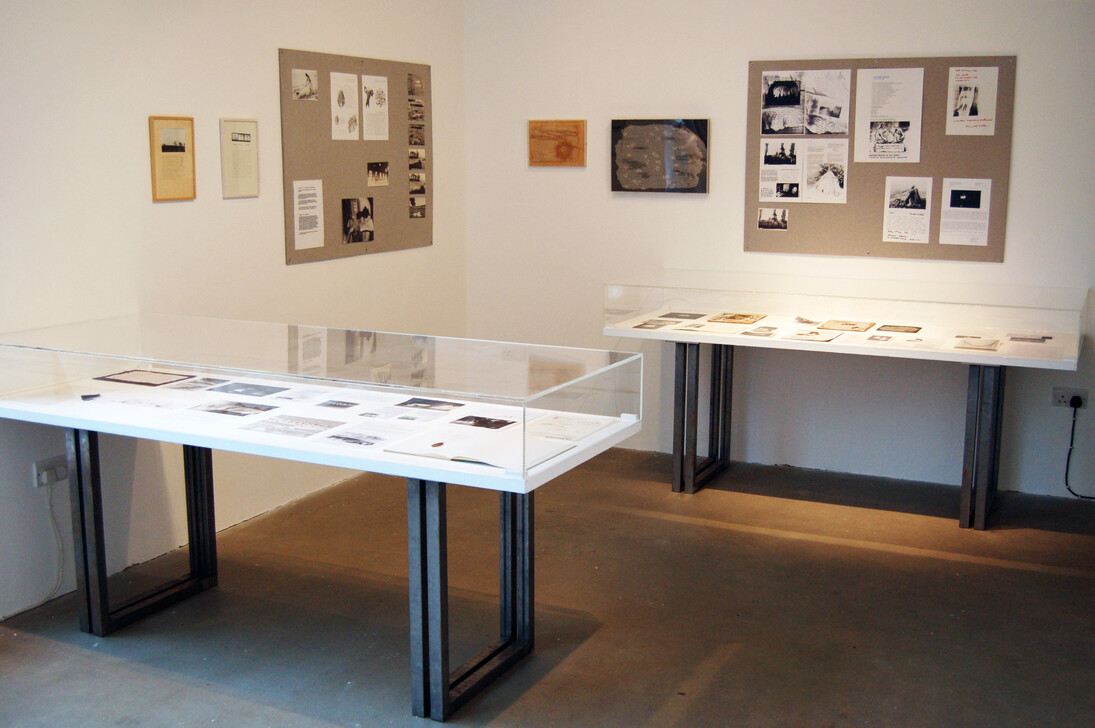 Installation view The sun went in, the fire went out: Landscapes in film, performance and text, work by Annabel Nicolson