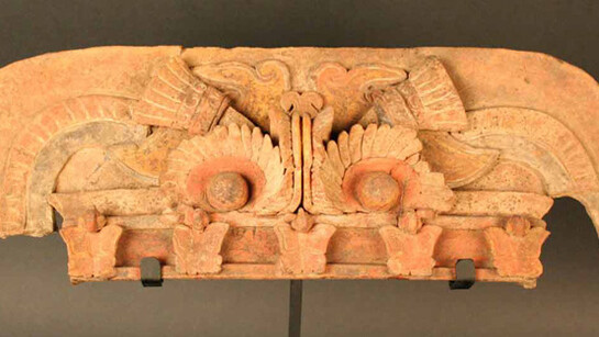 Fragmento de incensario

Materiales: Cerámica

Clásico 400- 750 d.C. Estilo Tiquisate.

Medidas: 128 mm de alto