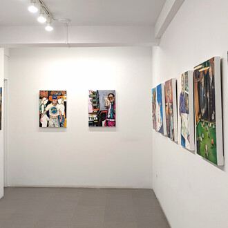 Kevin Blake, Sundowning, exhibition view. Courtesy of Bert Green Fine Art