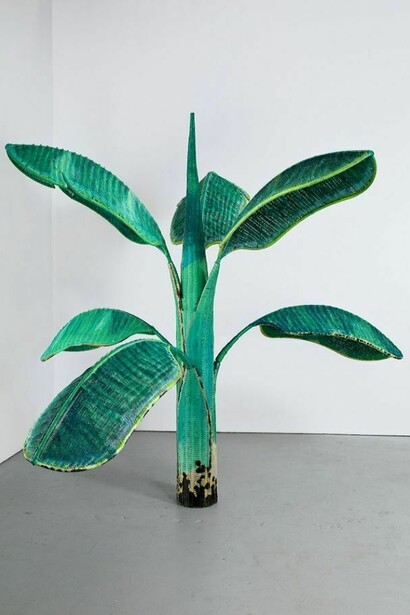 Yutaka Sone, Tropical Composition- Banana tree no4, 2008-2010, Rattan, metal armature, and paint , 235 x 280 x 280 cm (92 1-2 x 110 1-4 x 110 1-4 inches), Courtesy the artist and David Zwirner New York - London