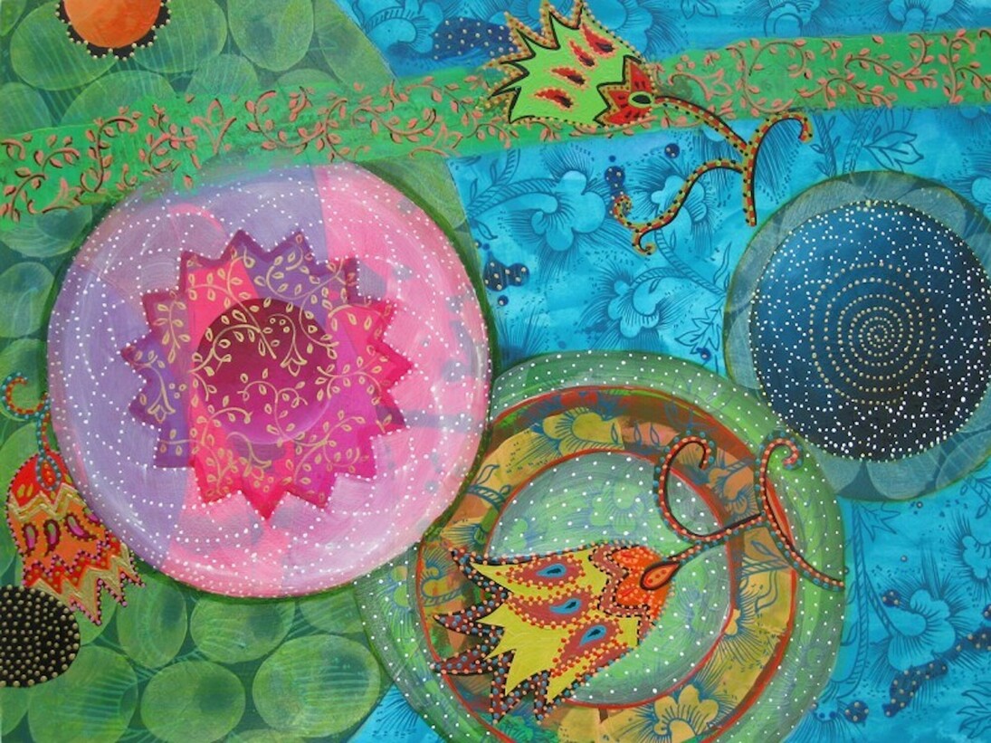 Amy Cheng, One Season at a Time, Oil on Paper, Framed, 22 x 30, 2008. Courtesy of Elisa Contemporary Art