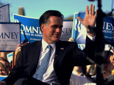 Mitt Romney at a campaign event in Paradise Valley, Arizona, on December 6, 2011