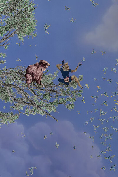 Raqib Shaw, Paradise lost (detail), 2009–25. Courtesy of the Art Institute of Chicago