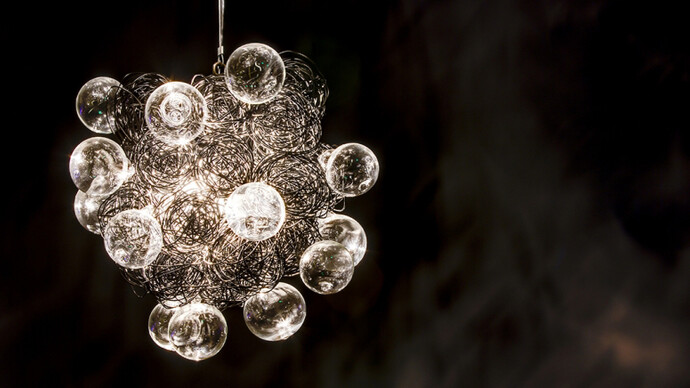 Custom Luxory Glass & Light Works. Courtesy of Tansey Contemporary