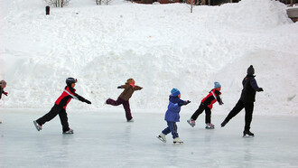 Ice skating lesson, source: galleryhip.com