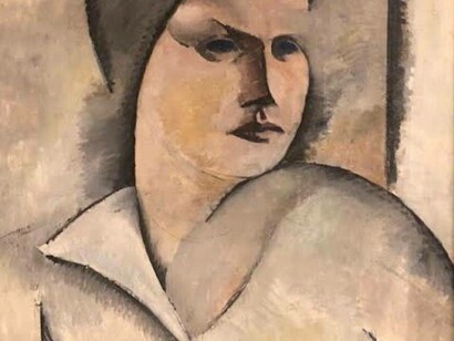 Olga Sacharoff, Retrato, c. 1915-1919 Oil on canvas