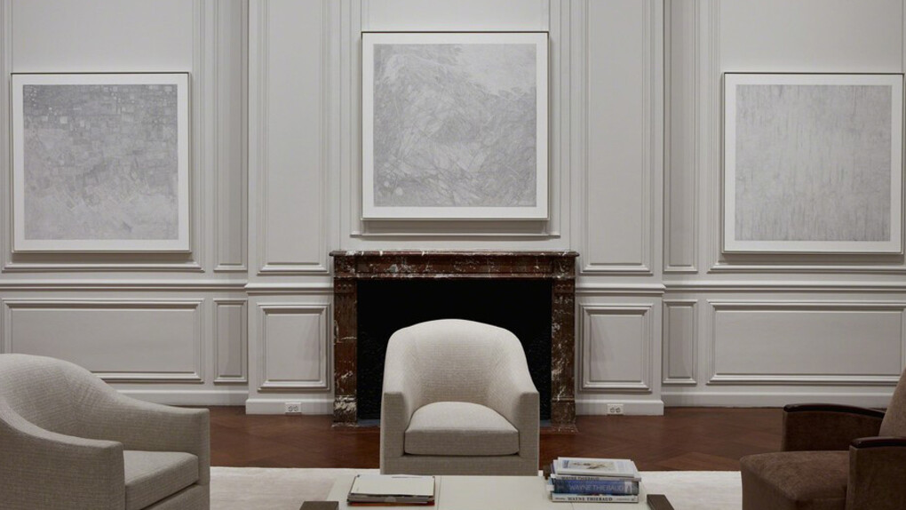 Jacob El Hanani Linescape, Exhibition view. Courtesy of Acquavella Galleries