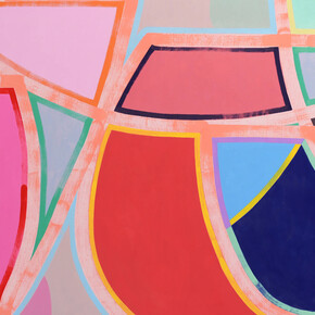 Holly Coulis, Five dishes with reflections, grey light, 2025. Courtesy of Philip Martin Gallery 