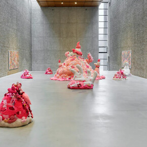 Ayako Rokkaku, Scenery in the process of being formed, exhibition view. Courtesy of König Gallery