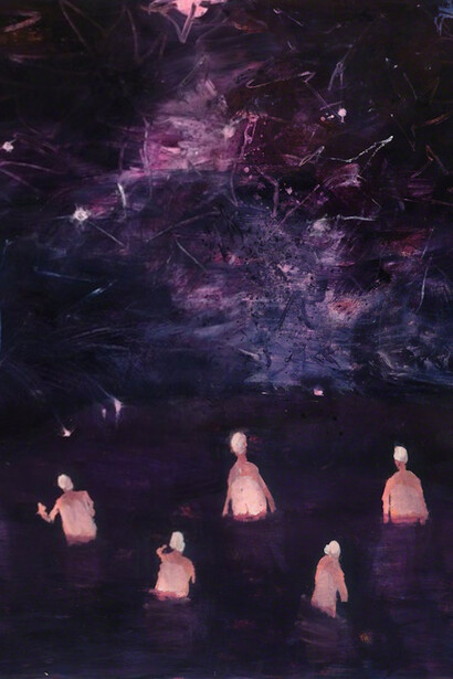 Katherine Bradford, Storm at Sea, 2016. Courtesy of Sperone Westwater