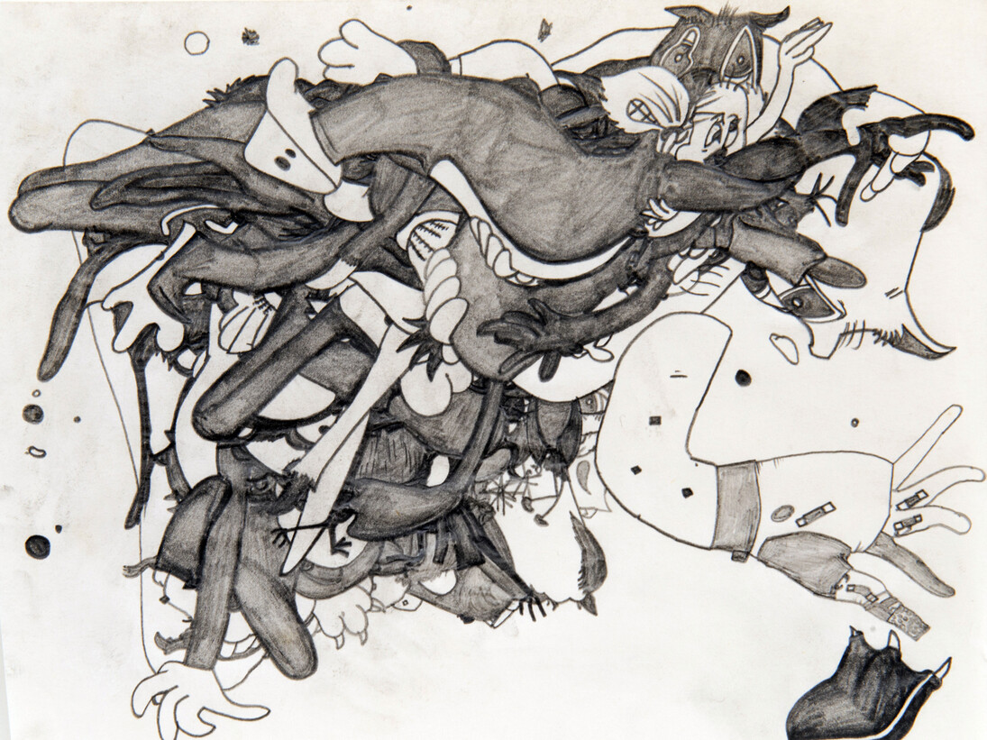 Susan Te Kahurangi King, Sans titre, c 1967, Mine de plomb sur papier, 15,2 x 19,1 cm © Andrew Edlin Gallery, New York