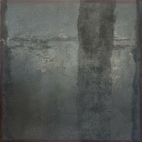 Laura Manuel, Strength, Acrylic and Sand on Canvas 48 x 48"