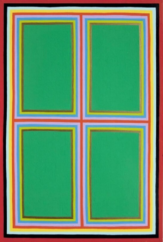 Alia Penner - Green Rectangle, 2011, oil on canvas 36 x 48 inches