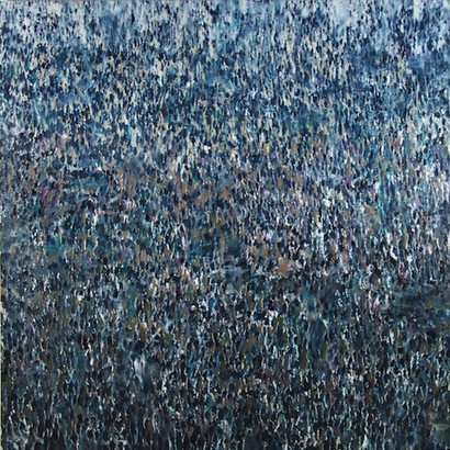 Hyper Density 3, 2016 , Peinture à la cire sur toile , 200 x 200 cm , 78 3/4 x 78 3/4 in. Courtesy of Galerie Templon