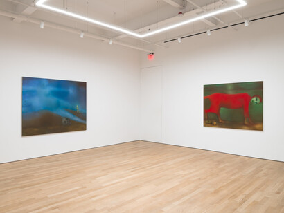 Elizabeth Glaessner, Running water, exhibition view. Courtesy of P·P·O·W 