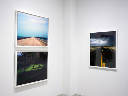 Edward Burtynsky, On the road, exhibition view. Courtesy of Sundaram Tagore Gallery