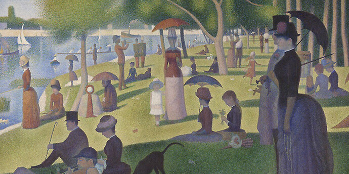 Georges Seurat, French, 1859-1891, A Sunday on La Grande Jatte — 1884, 1884/86