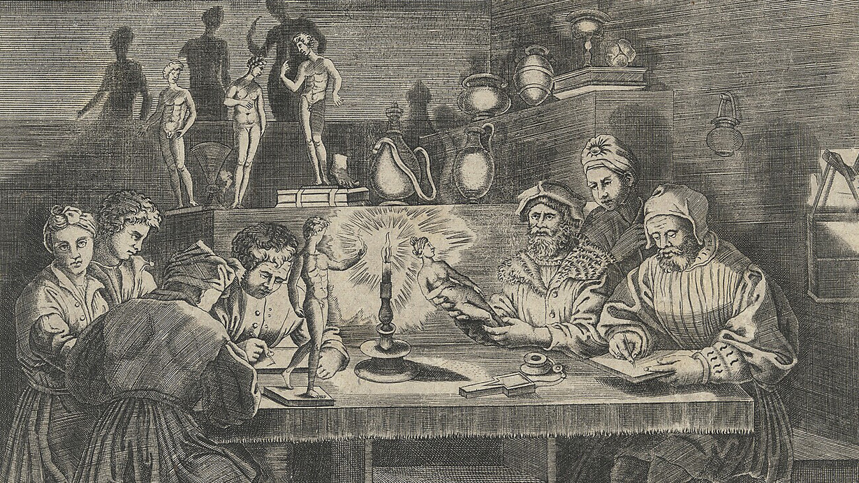Anonym, Die Akademie des Baccio Bandinelli, nach 1531. Mit freundlicher Genehmigung der Hamburger Kunsthalle