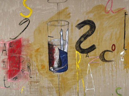 Jenny Watson, Self Portrait as a Narcotic, 1989, Museum of Contemporary Art, purchased 1989, image courtesy the artist and Museum of Contemporary Art Australia © the artist