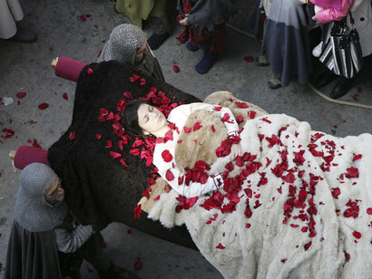 Los Amantes de Teruel. Recreación del entierro de Isabel de Segura