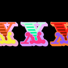 Ben Eine, Triple X (various colours), 6 colour screen print on Somerset Satin 300gsm paper, 55 x 55 cm, edition of 125 
