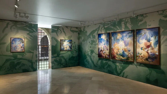 Flora Yukhnovich, Egg, exhibition view. Courtesy of Victoria Miro