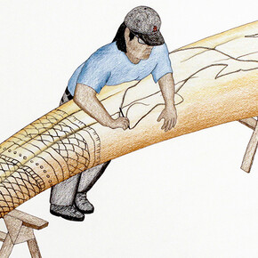 Kenojuak Ashevak & Tim Pitsiulak. Courtesy of AGH 