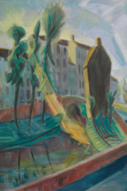 Erich Heckel, Häuser am morgen, 1917. Avec l'aimable autorisation du Musée des Beaux-Arts de Gand