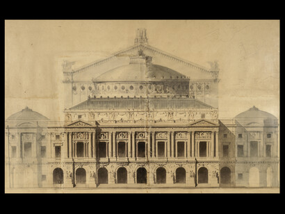 Charles Garnier, Facade of the Paris Opera (Opera Garnier), 1861© Bibliothèque nationale de France 