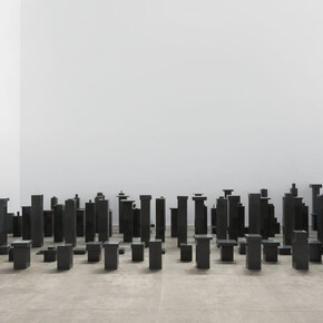 Not Vital
100 Architects
2016
Black granite
Dimensions variable
Average height: 56.22 cm
© Not Vital
Courtesy of the artist and Hauser & Wirth
