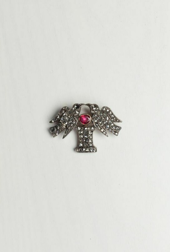 Victorian rose cut and garnet Love Birds
