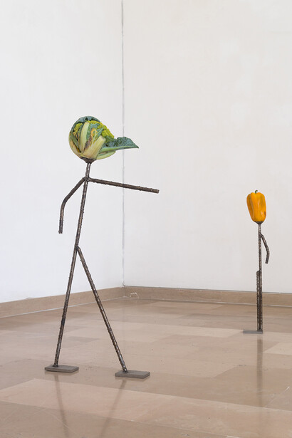 Luca Francesconi, Cofone e Capurale, Hand crafted stainless steel, Vegetables, Variable dimensions